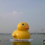 Inflatable Cartoon Figure of Big Yellow Duck